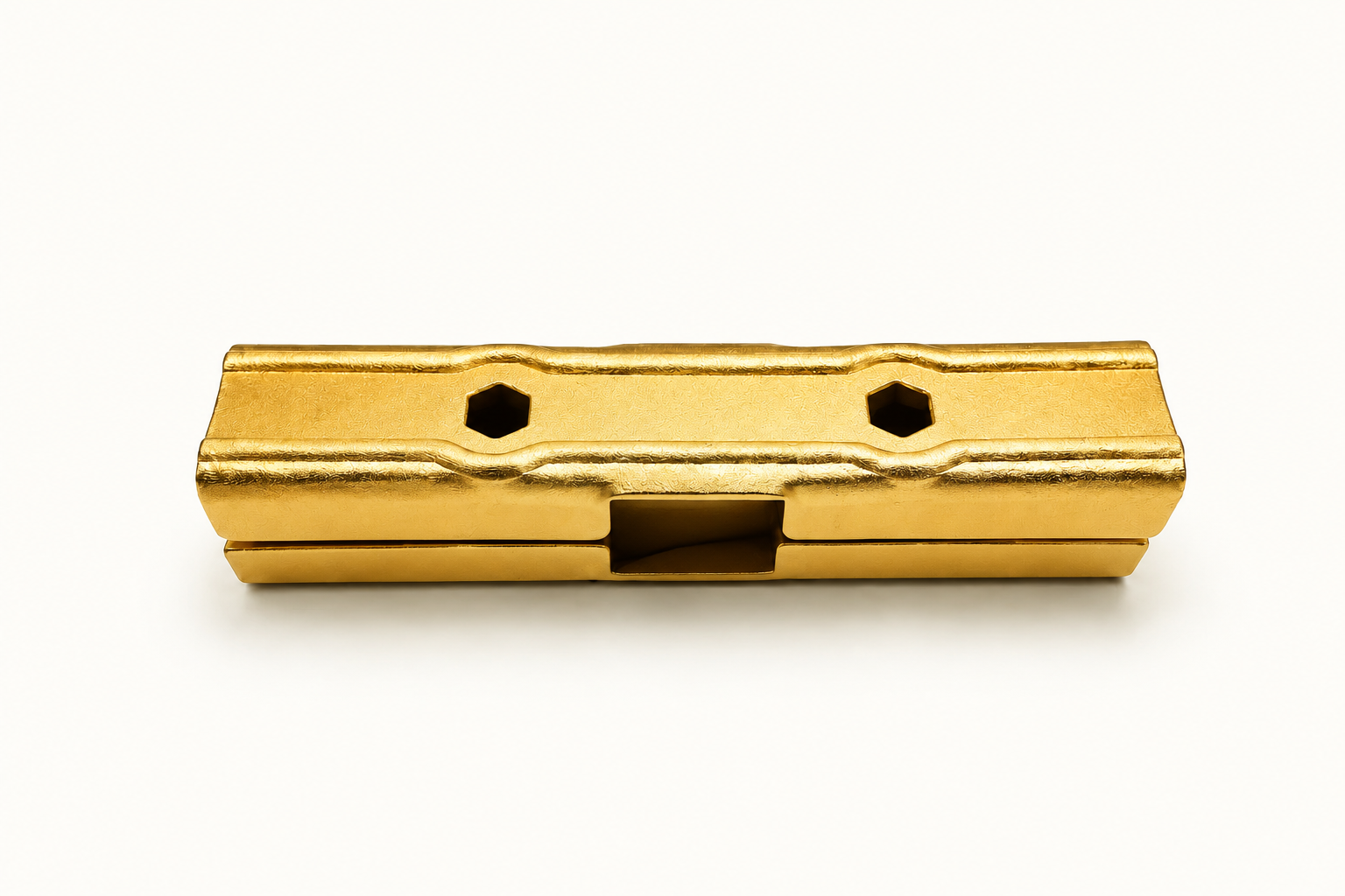 بست پروفیل ۲۵ دوطرفه 2mm آبکاری کروم طلایی